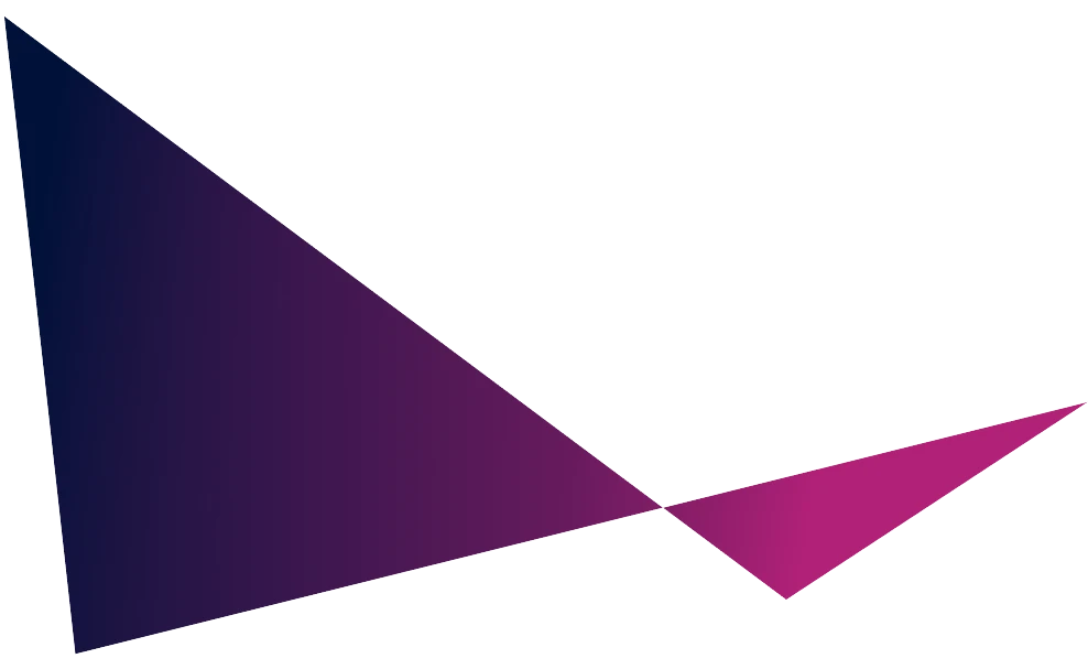 Abstract geometric design with gradient purple and pink triangles.